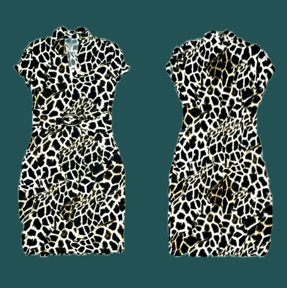 Joseph Ribkoff Leopard Midi Dress - Picture 2 of 3